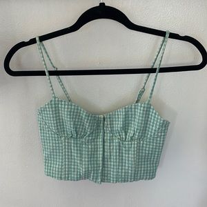Zara gingham crop